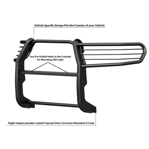 Black Horse Offroad 17A096402MA Modular Black Powder Coated Grille Guard