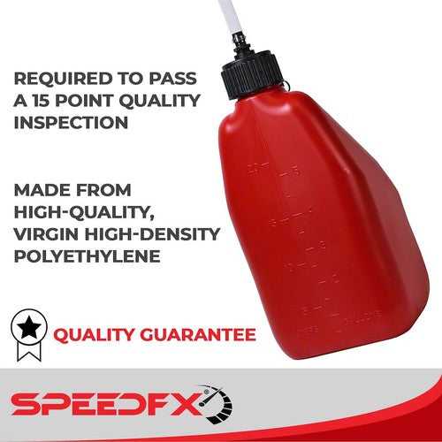 SpeedFX 8830 Liquid Storage Container Red 5gal Capacity With Filler Hose and Ca