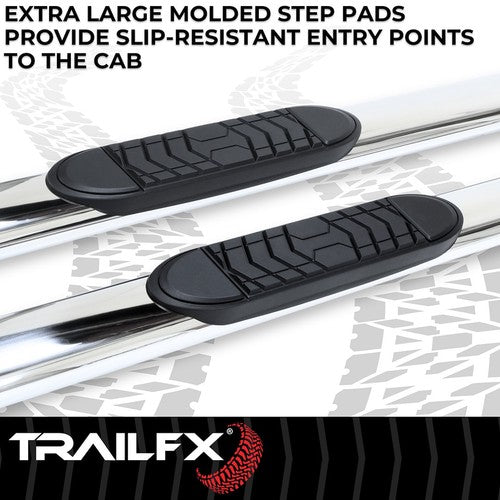 TrailFX A7036S TFX 5" Oval Straight Side Bars NERF BAR OVAL 5"