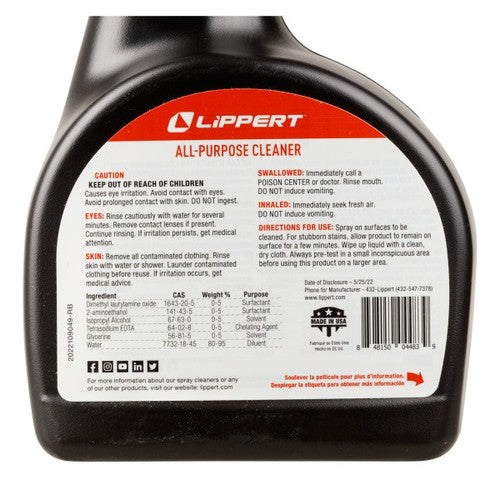 Lippert Components 2022013917  RV CLEANERS INTERIOR & SPECIAL