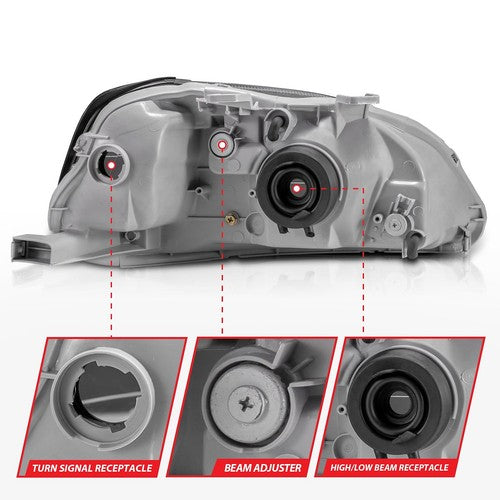 ANZO USA 121070 Crystal Clear HEADLIGHT ASSEMBLY