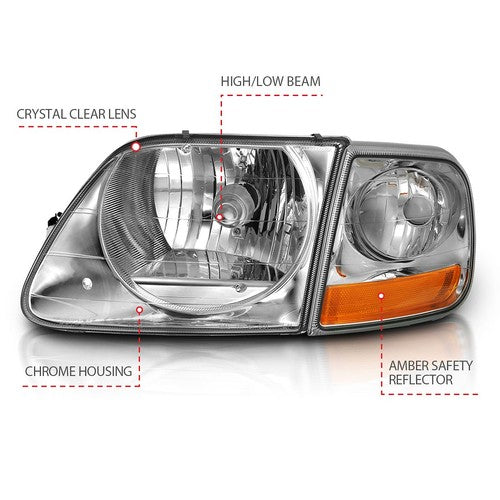 ANZO USA 111438 Crystal HEADLIGHT ASSEMBLY
