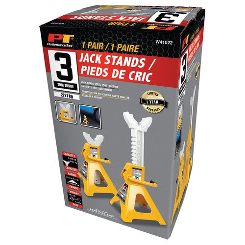 Performance Tool W41022 Ratchet Style Jack Stand Set for Lifting Vehicles During