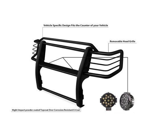 Black Horse Offroad 17TN23MA-PLB  GRILL GUARD