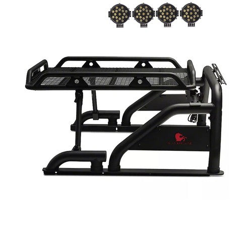 Black Horse Offroad WRB-001BK-PLB  Truck Bed Bar