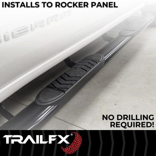 TrailFX A7013B TFX 5" Oval Straight Side Bars NERF BAR OVAL 5"