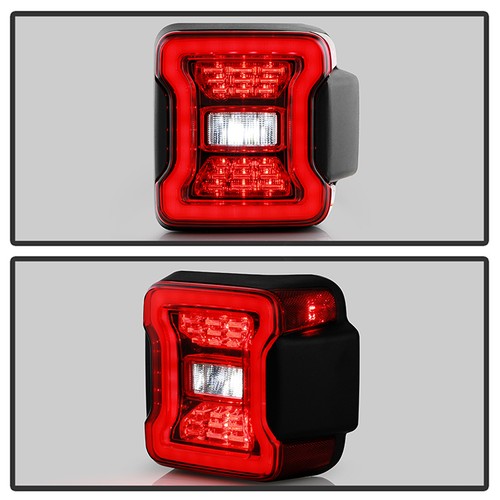 Xtune 9052040 Tail Light Assembly Black Housing Red LED Brake Light Single