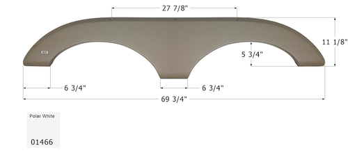 Icon 01466 Tandem Axle FENDER SKIRTS RV