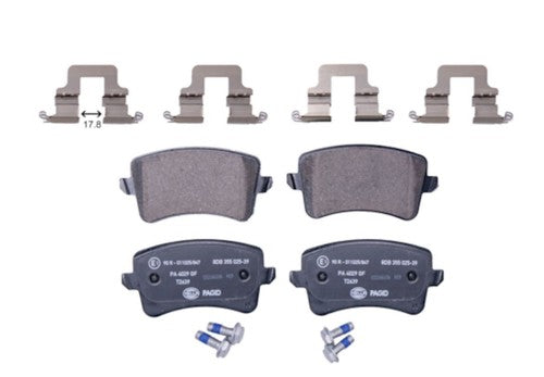 Hella Rear Low Metallic Brake Pads Fits 2009-2017 Audi Q5 Brakes 2 Pc 355025391