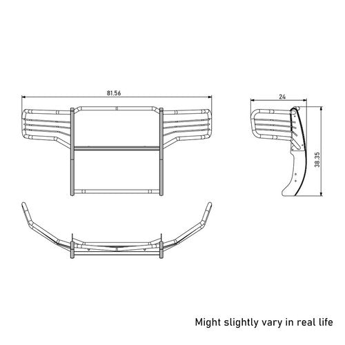 Black Horse Offroad 17GS14MA-PLFB  GRILL GUARD