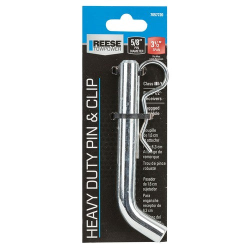Reese 7057720 Trailer Hitch Pin Towpower Grooved Bent Pin 5/8in Dia With Clip