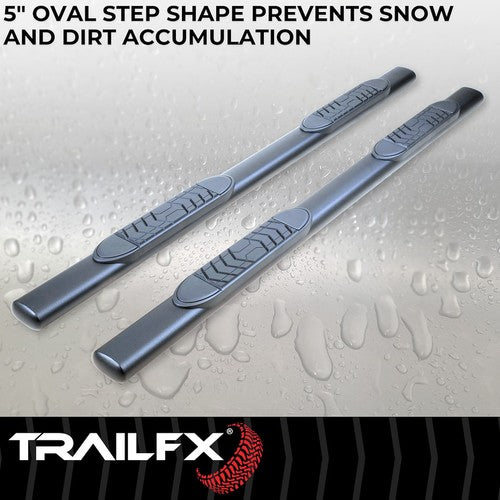 TrailFX A7101T TFX 5" Oval Straight Side Bars NERF BAR OVAL 5"