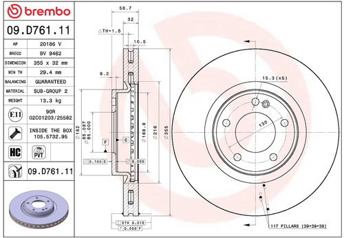 Brembo 09D76111C02 Prime DISC BRAKE KIT