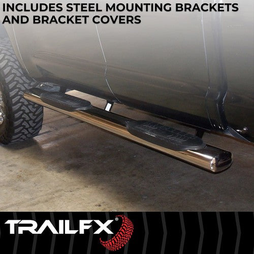 TrailFX A8221S TFX 6" Oval Straight Side Bars NERF BAR OVAL 6"