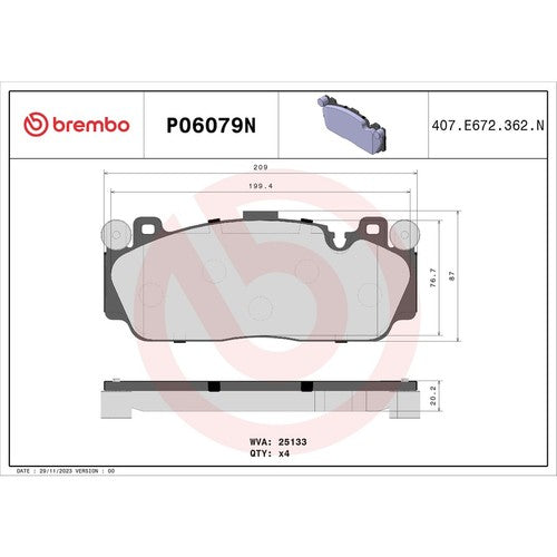 Brembo Front Brake Pads For BMW M5 M6 2013 2014 2015 2016 F10 Ceramic Brake Pads