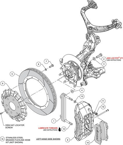 Wilwood Brakes 140-15729-R TX6R Big Brake BRAKE KIT CONVERSION