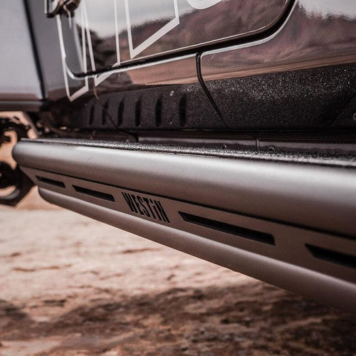 Westin 42-6025 Black Steel Flat Rocker Panel Guard