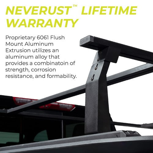 Putco 192265-2 Bed Cargo Rack Cross Bar 65 Inch Length Black Aluminum Set Of 2