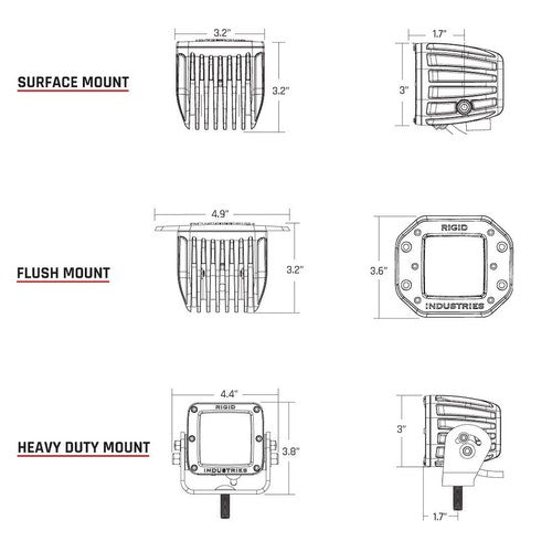 Rigid Lighting 602513 Marine D-Series MARINE DRIVING/FOG LIGHT