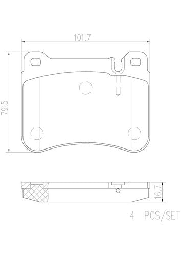 Brembo Front Ceramic Brake Pads Fits 2006-2009 Mercedes-Benz CLK350 4 Pc P50073N