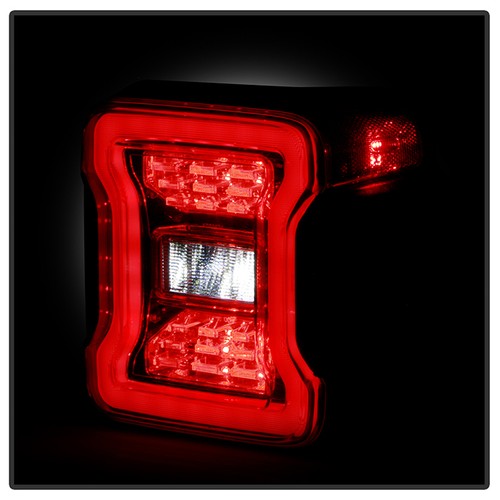 Xtune 9052040 Tail Light Assembly Black Housing Red LED Brake Light Single