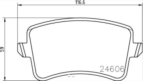 Hella Rear Low Metallic Brake Pads Fits 2013-2017 Audi Q5 Brakes 2 Pc 355025381