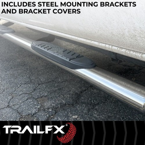 TrailFX A7012S TFX 5" Oval Straight Side Bars NERF BAR OVAL 5"