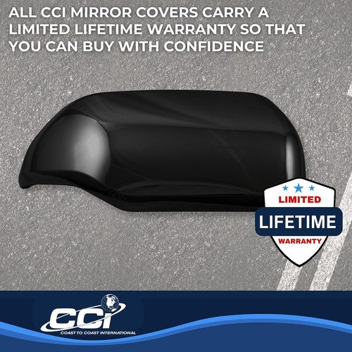 Coast To Coast MC67553RBK Exterior Mirror Full Cover Gloss Black ABS Set Of 2
