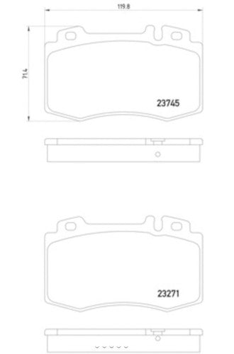 Hella Front Low Metallic Brake Pads Fits 2006?2009 Mercedes E350 Brakes 2 Piece