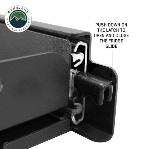 Overland Vehicle Systems 21010504 Refrigerator Slide Tray 102in Lx 20in W Black