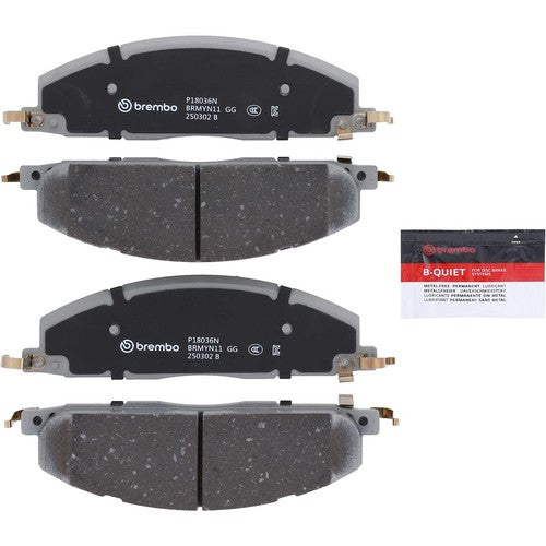 Brembo Rear Ceramic Brake Pads Fits 2011-2018 Ram 2500 4 Pc Brake Set P18036N