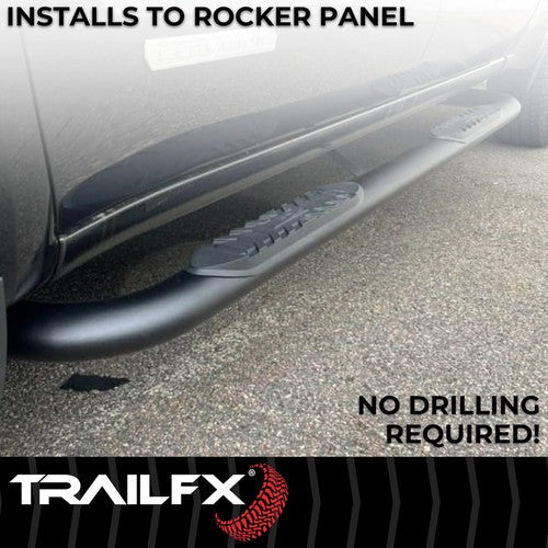 TrailFX A1010B TFX 4" Oval Tube Side Steps NERF BAR OVAL 4"
