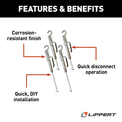 Lippert Components 182895 Happijac RV CAMPER TIEDOWNS & TURNBUCKL
