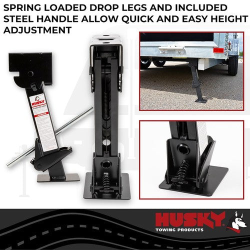 Husky Towing 88150 Trailer Stabilizer Jack Stand 1000 Pound Capacity Set Of 2