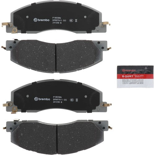 Brembo Front Ceramic Brake Pads Fits 2011-2018 Ram 2500 4 Pc Brake Set P18039N