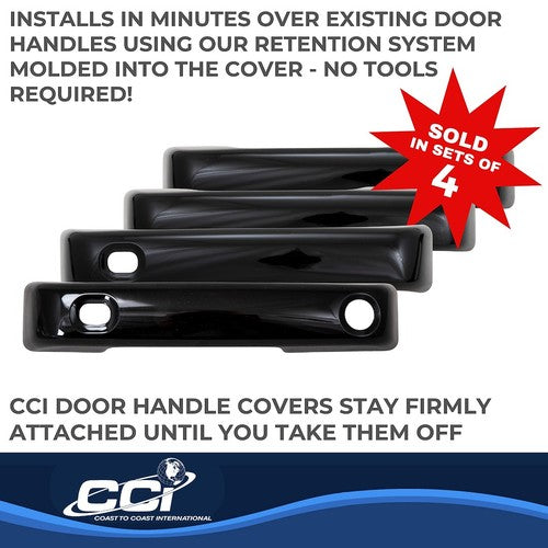 Coast To Coast CCIDH68592SBK Exterior Door Handle Cover Full Set Levers Only