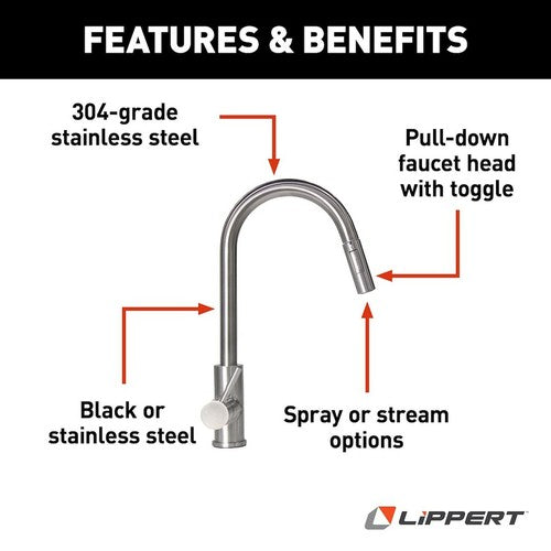 Lippert Components 719333 Flow Max  FAUCETS & COMPONENTS RV