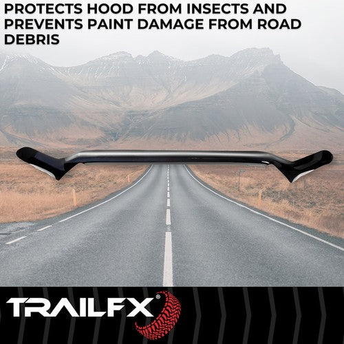 TrailFX 5681H Bug Shield TFX Hood Protectors Wrap-Around Smoke Acrylic