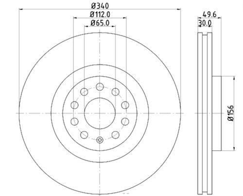 Hella 355129241 Pagid BRAKE CALIPER KIT