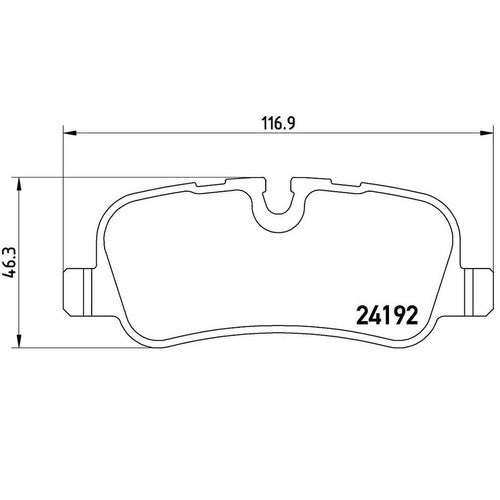 Brembo Rear Low Metallic Brake Pads Fits 2005-2009 Land Rover LR3 4 Piece P44013