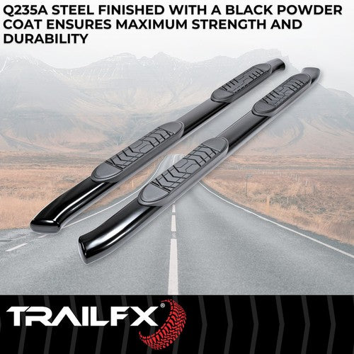 TrailFX A7064B TFX 5" Oval Bent Side Bars NERF BAR OVAL 5"