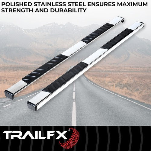 TrailFX A4020S TFX 4" Trapezoid Side Steps NERF BAR OVAL 4"