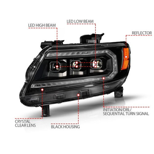 ANZO USA 111634  HEADLIGHT ASSEMBLY