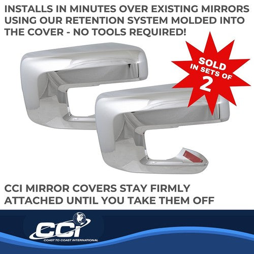 Coast To Coast MC67556 Exterior Mirror Cover Full Cover Silver Set Of 2