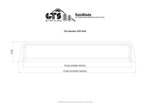 GT Styling RV1068 RainBlade RAINGUARDS