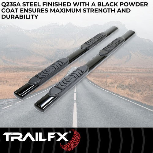 TrailFX A7002B TFX 5" Oval Straight Side Bars NERF BAR OVAL 5"