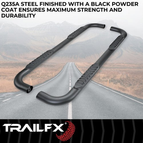 TrailFX A1012B TFX 4" Oval Tube Side Steps NERF BAR OVAL 4"