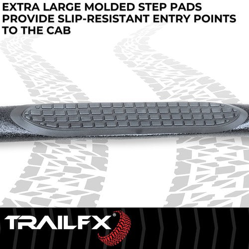 TrailFX A0056T TFX Round Tube Side Steps NERF BAR ROUND 3"