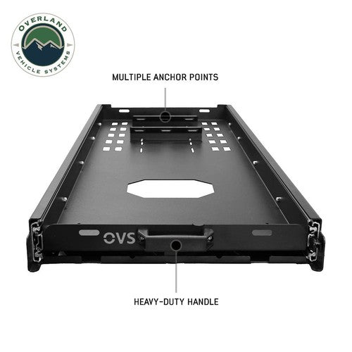 Overland Vehicle Systems 21010504 Refrigerator Slide Tray 102in Lx 20in W Black