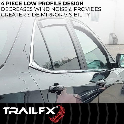 TrailFX 4634IC TFX 4-PC Window Vents RAINGUARDS